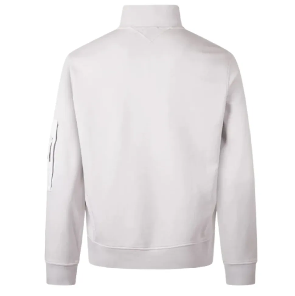 Garment Dyed Diagonal Fleece Quarter Zip Sweatshirt
