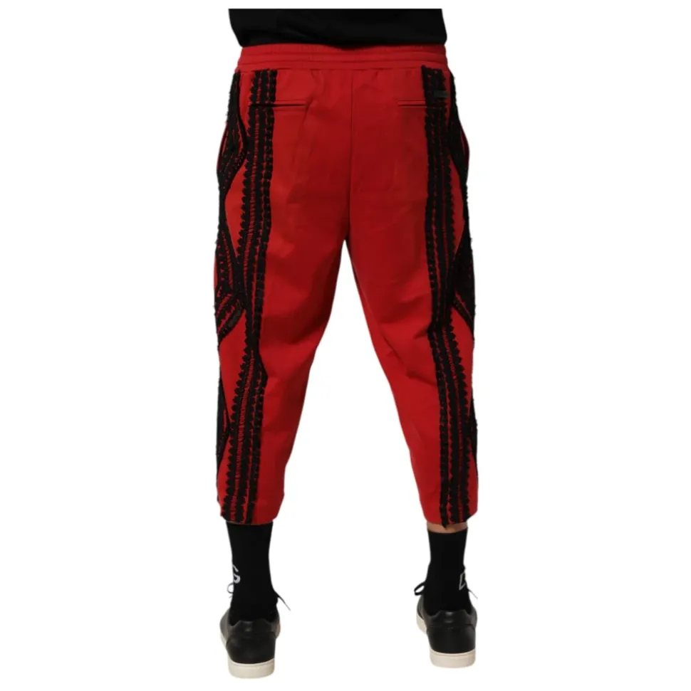 Geborduurde Casual Cropped Broek