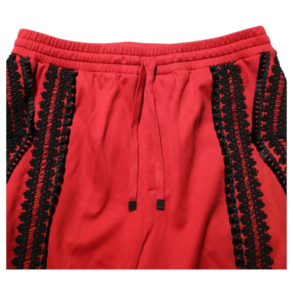 Geborduurde Casual Cropped Broek