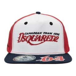 Geborduurde baseballpet met siliconen detail