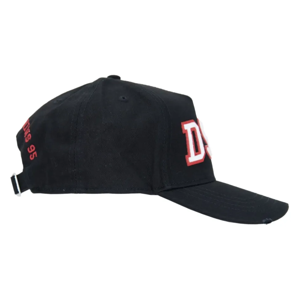 Geborduurde baseballpet met gesp