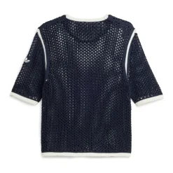 Gebreid T-shirt met mesh ontwerp