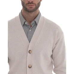 Gebreid vest met V-hals