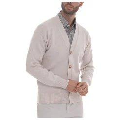 Gebreid vest met V-hals