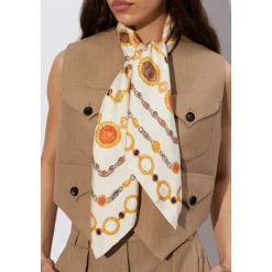 Gedrukte Zijden Twill Sjaal 90 cm
