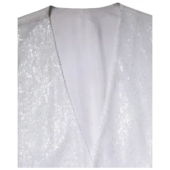 Geglitste Jurk Formeel Gilet Vest