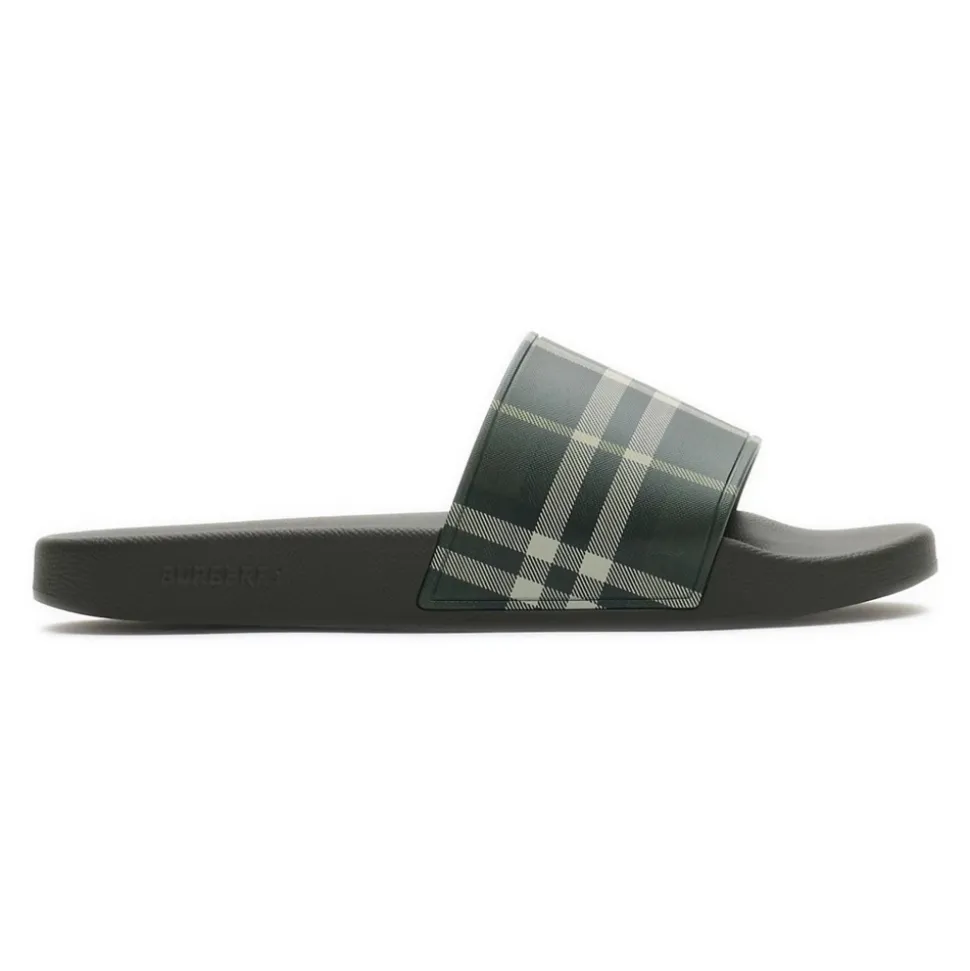 Gekleurde instap-slippers met ruitjes