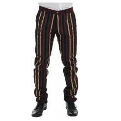 Gestreept Dubbelrijig Slim Fit Pak