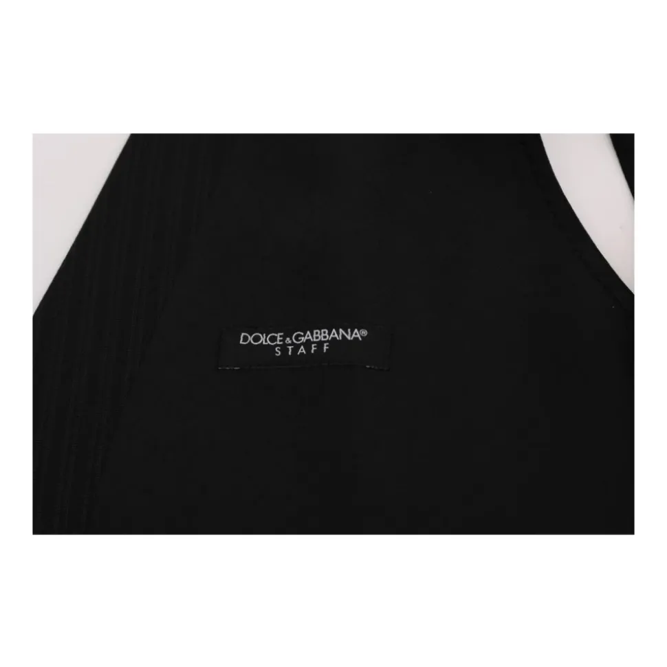 Gestreepte wollen vest met knoopsluiting