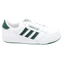 Gestreepte Leren Sneakers Rubberen Zool