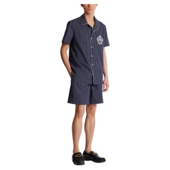 Gestreepte poplin pyjama overhemd