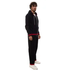 Gestructureerde katoenen tracksuit met logodetail