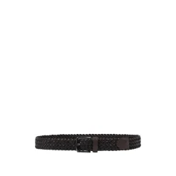 Gevlochten Bruine Leren Riem