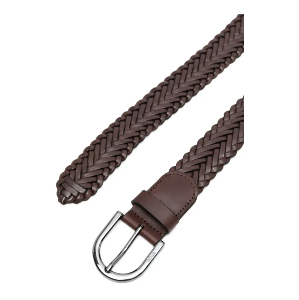 Gevlochten leren riem