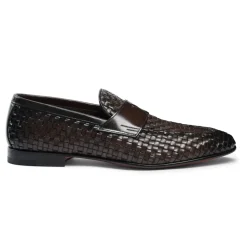 Geweven leren loafer
