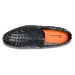 Geweven leren penny loafer