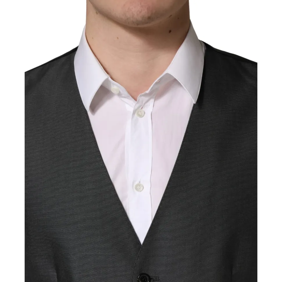 Gilet met enkele rij knopen