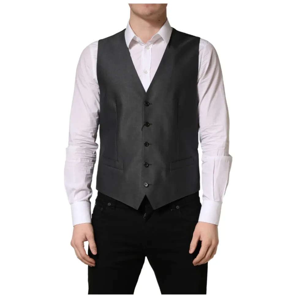Gilet met enkele rij knopen