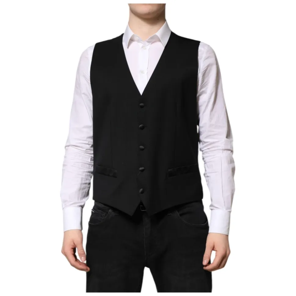 Gilet met enkele rij knopen