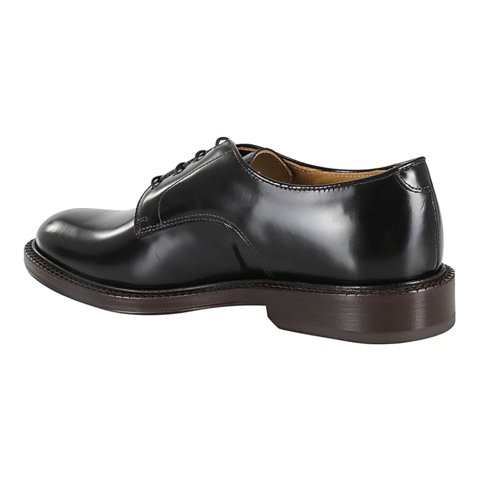 Gladde Derby Schoenen van Geborsteld Leer