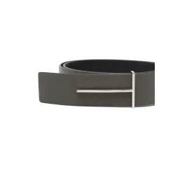 Grain Leather Slim T Reversible Belt 38 mm