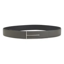 Grain Leather Slim T Reversible Belt