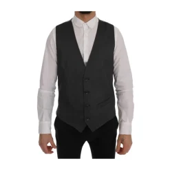 Grijs Katoen Rayon Vest