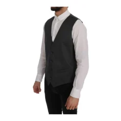 Grijs Katoen Rayon Vest