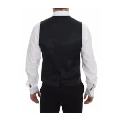 Grijze Gestreepte Formele Vest