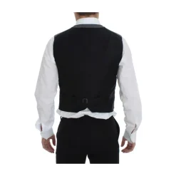 Grijze Klassieke Pasvorm Jurk Vest