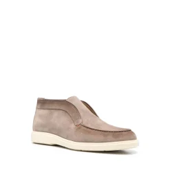 Grijze Leren Sandalen voor Mannen