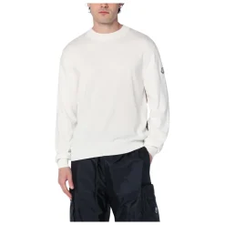 Grijze Sweater met Girocollo Halslijn