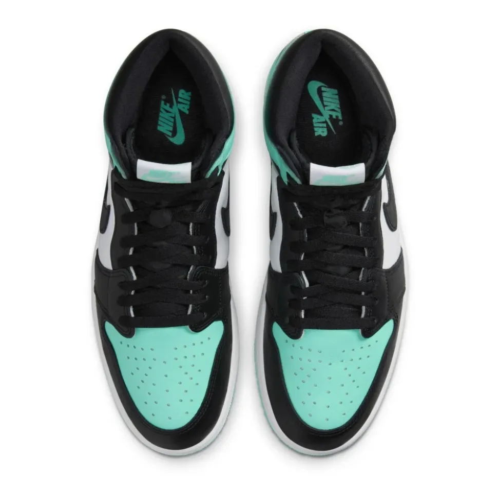 Groene Gloed Retro Hoge Sneakers