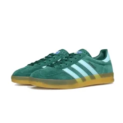 Groene Indoor Gazelle Sneakers Stijlvol Klassiek