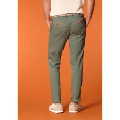 Groene extra slim fit chino broek