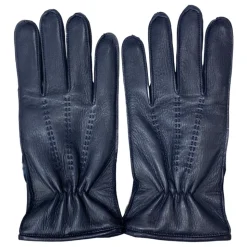 Handgemaakte Heren Leren Handschoenen Blauw