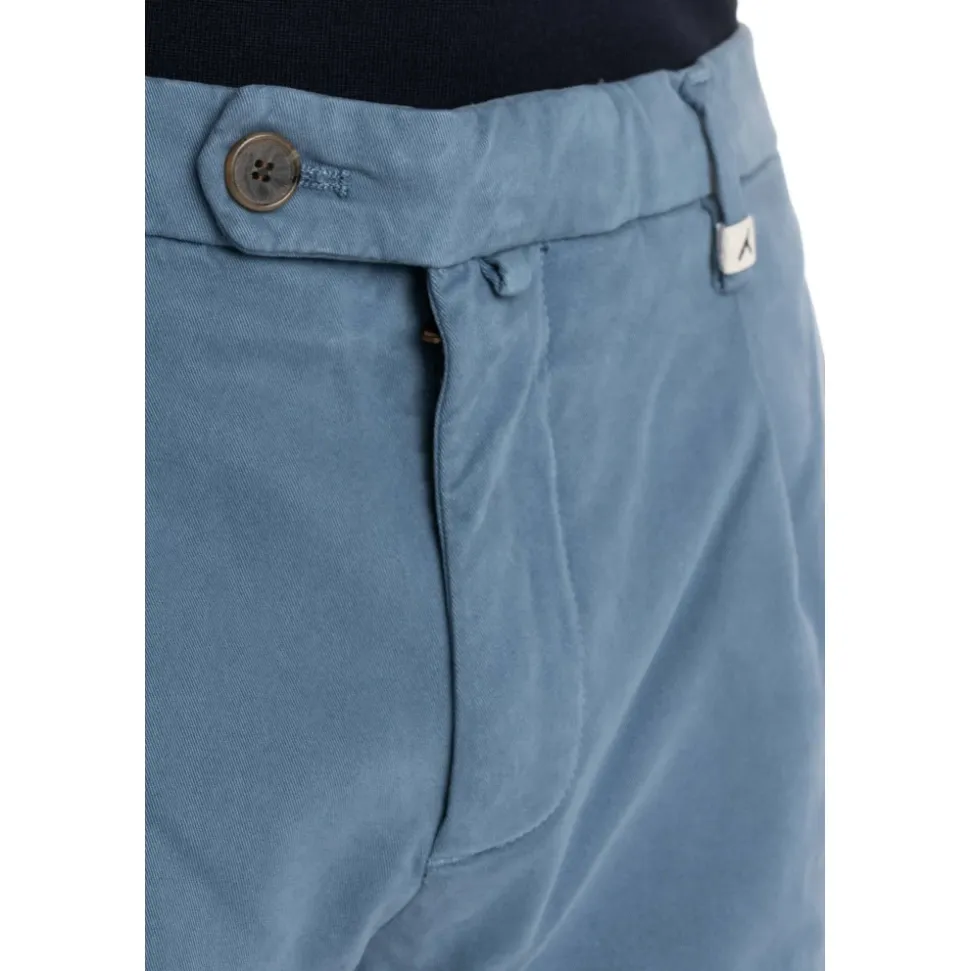 Heldere Blauwe Broek Verfijnde Stijl