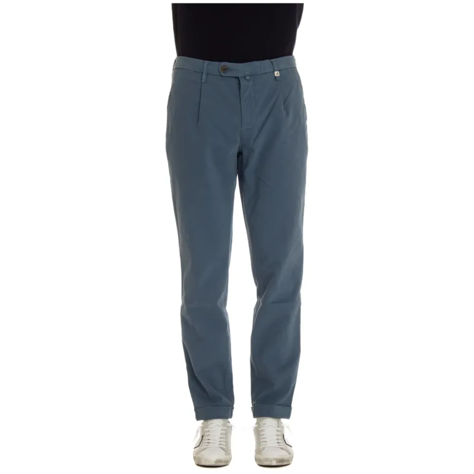Heldere Blauwe Broek Verfijnde Stijl