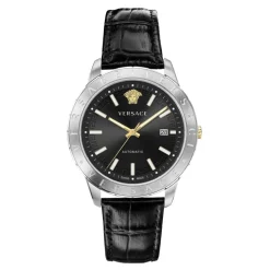 Heren Leren Band Datum Venster Horloge