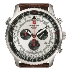Herenhorloge 45 mm lederen band 7078.9532