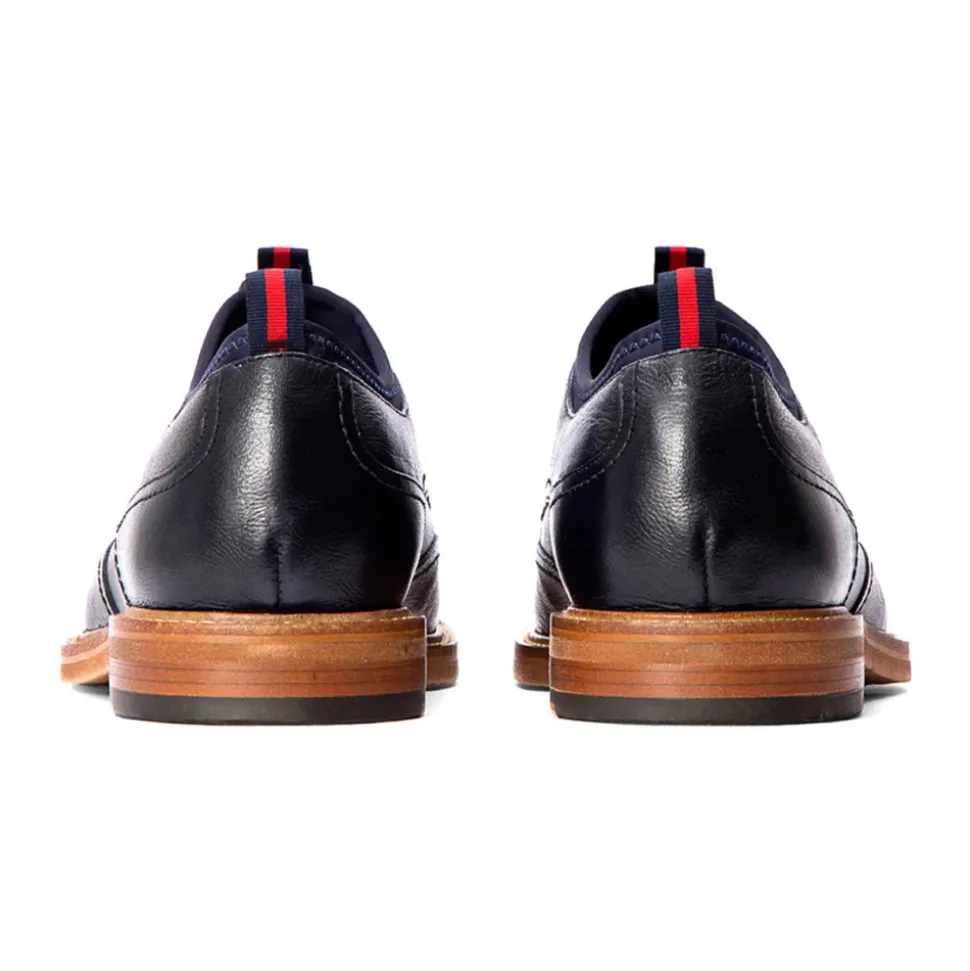 Heren marineblauwe Derby schoenen
