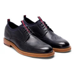 Heren marineblauwe Derby schoenen