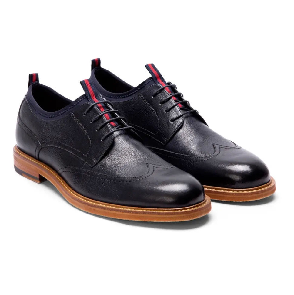 Heren marineblauwe Derby schoenen