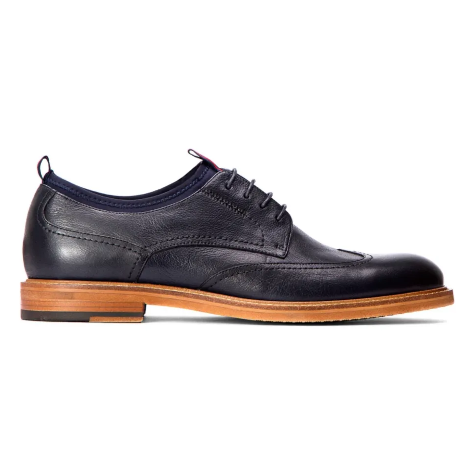 Heren marineblauwe Derby schoenen