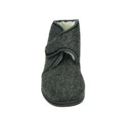 Heren Pantoffels Grijs Stof Rubberen Zool
