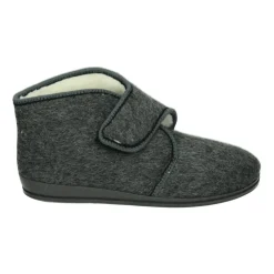Heren Pantoffels Grijs Stof Rubberen Zool