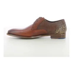 Heren schoenen van cognac leer