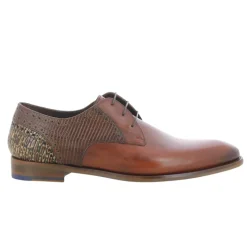 Heren schoenen van cognac leer