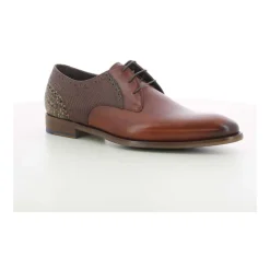 Heren schoenen van cognac leer