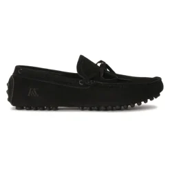 Heren suède mocassins op een gegroefde zool